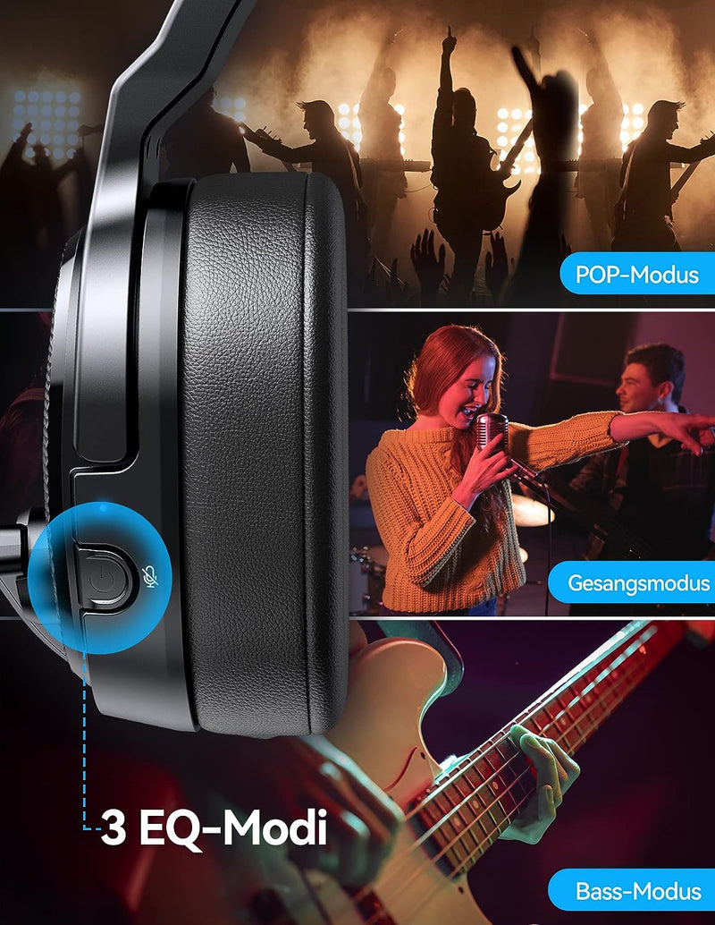 TECKNET Bluetooth Headset mit Mikrofon, USB Dongle Noise Cancelling Single und Dual Ear Headset Kabe