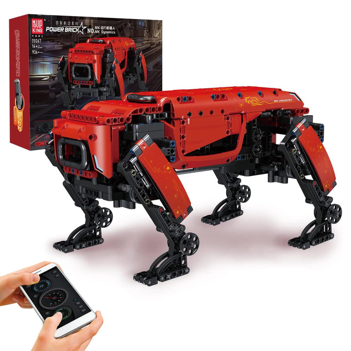 Mould King 15067 Roboter-Hundebausätze, 936 Stück MOC-Steine APP Fernbedienung Roboterspielzeug STEM