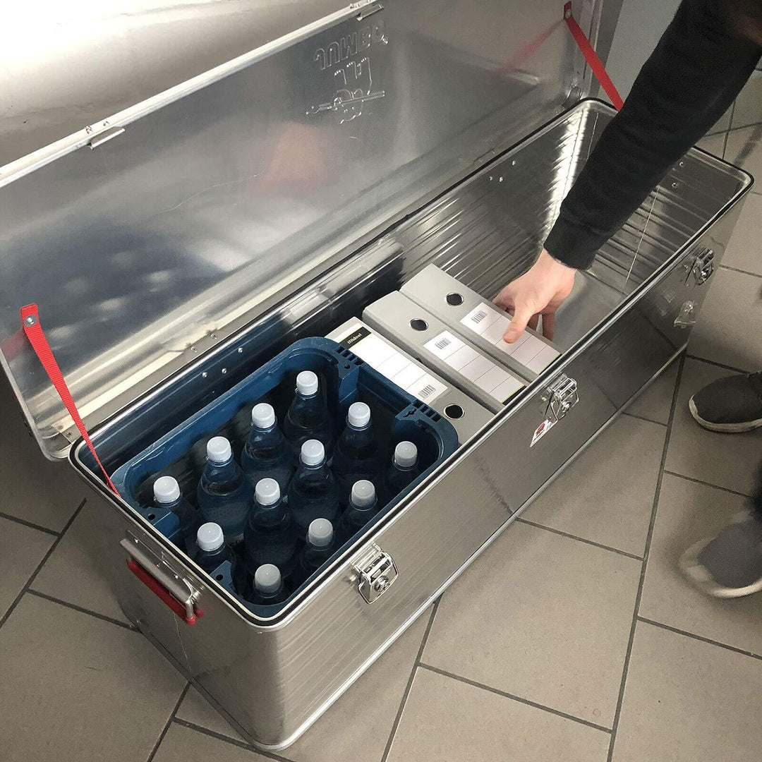 JUMBO Aluminium Transport-Box Alu 160 Liter ALU160 L 1182 x B 385 x H 412 mm Kiste Truhe Lager-Box A