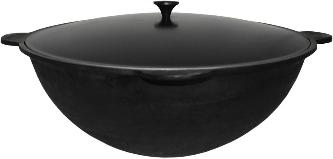 Kasan Gusseisen 8 Liter Original Usbekischer Kazan INNEN GLATT GESCHLIFFEN Asien Wok Dutch Oven