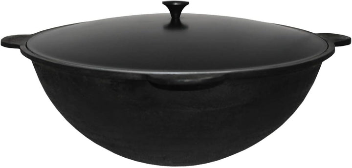 Kasan Gusseisen 12 Liter Original Usbekischer Kazan INNEN GLATT GESCHLIFFEN Asien Wok Dutch Oven