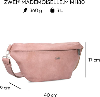 Zwei MADEMOISELLE MH80: Kleine Umhängetasche mit 3 Liter Volumen für Freie Hände und Sichere Aufbewa