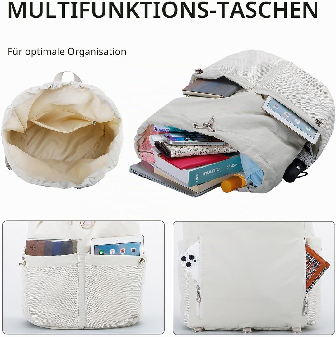 Gross Turnbeutel Kordelzug, Wasserdicht Nylon Sportbeutel Gym Bag, Sportrucksack Mit Innentasche/Aus