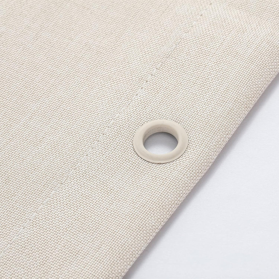 Premium Duschvorhang Leinen Stoff Textil 240x200cm Wasserdicht Anti-Schimmel für Badezimmer Hellblau