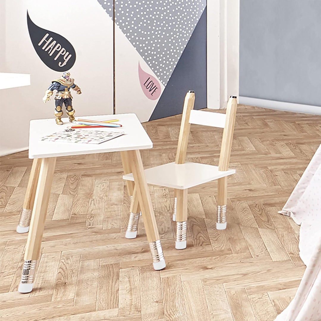 HOME DECO FACTORY Stehsammler Pappe Set 5-teilig Bunt | Kindertisch und 2 Stühle aus MDF-Holz, Bleis