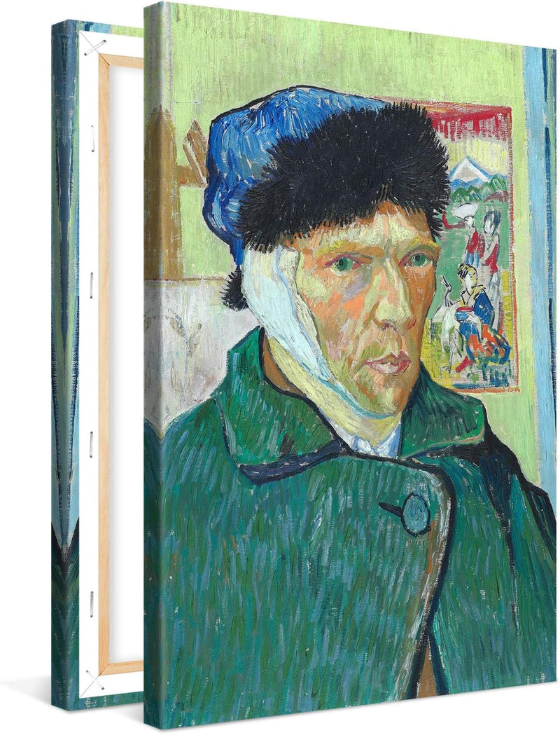 PICANOVA – Vincent Van Gogh Self-Portrait with Bandaged Ear 40x60 cm – Bild auf Leinwand – Leinwandb