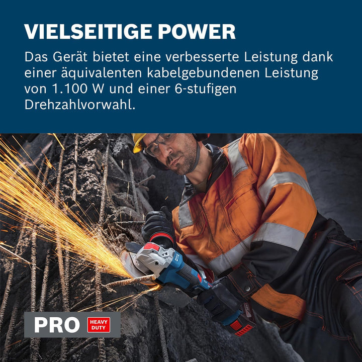 Bosch PRO 18V System Akku-Winkelschleifer GWX18V-11PS (inkl. L-BOXX) X-Lock, ohne Akku/Lader, X-Lock