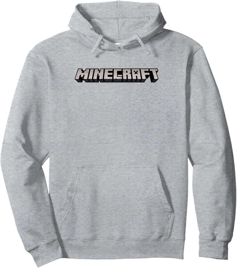 Minecraft Logo weiss Pullover Hoodie