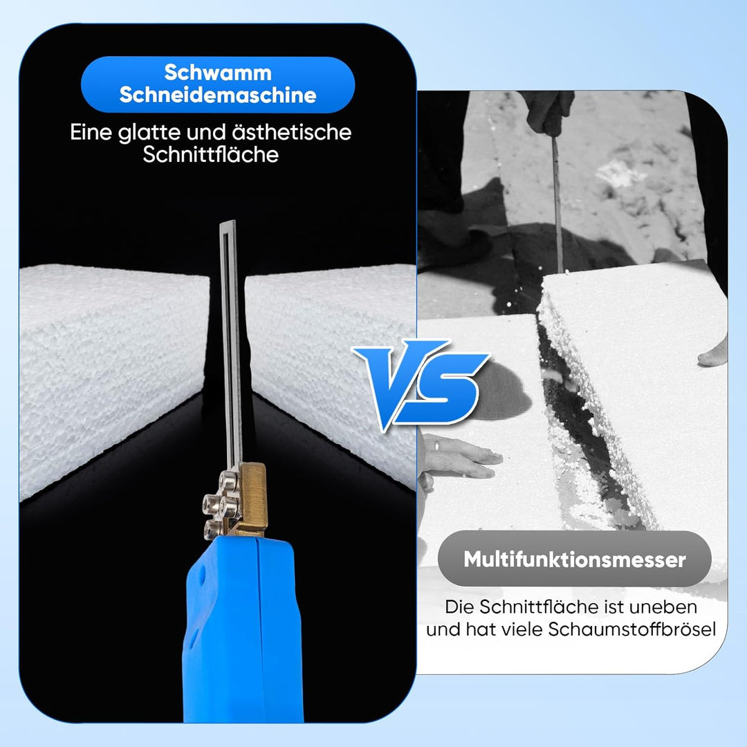 Styroporschneider Styrocutter mit 10cm + 15cm Geraden Klingen, 0-600℃ 300W Heissdrahtschneider, Styr