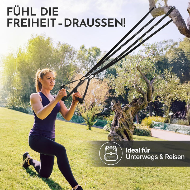 NEOLYMP Schlingentrainer mit Türanker & Befestigungsgurt – Verstellbarer Sling Trainer für Zuhause,