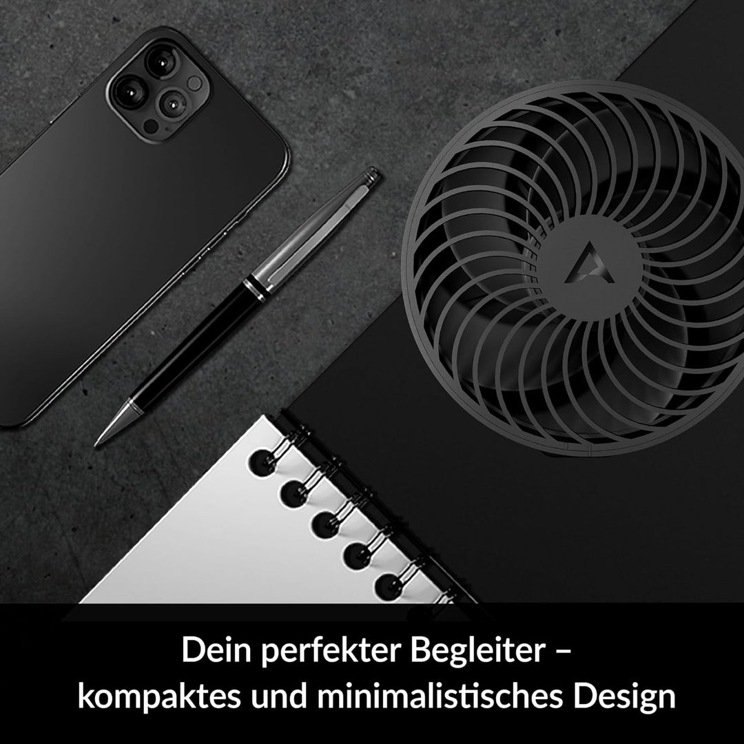 ARCTIC Summair Plus - Zusammenklappbarer Tischventilator mit integriertem Akku, USB-C Anschluss (ink