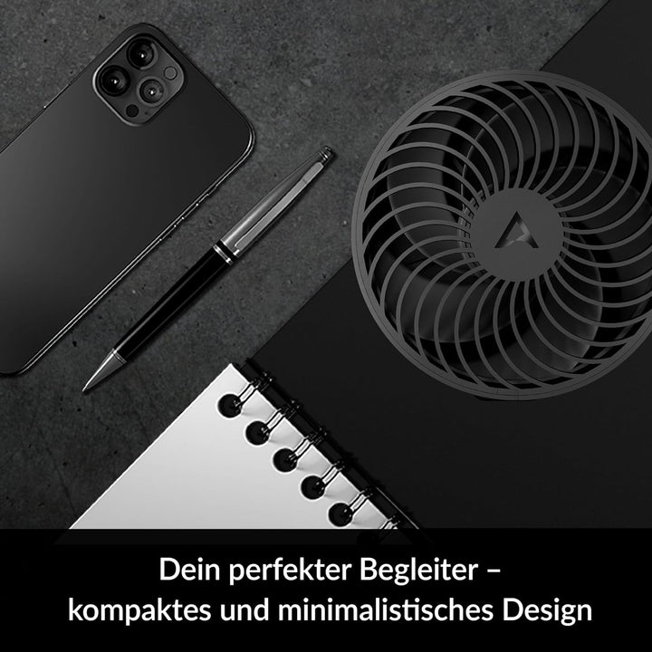 ARCTIC Summair Plus - Zusammenklappbarer Tischventilator mit integriertem Akku, USB-C Anschluss (ink