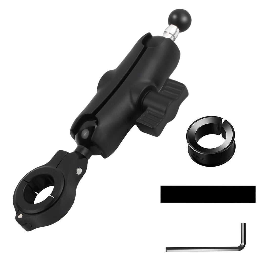 90mm RAM Doppelsteckdose Arm + 25 mm/1'' auf 17 mm Kugeladapter Type B + Lenker Halterung 2,2-2,5-3,