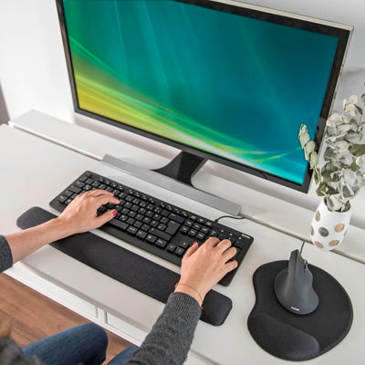Hama Handballenauflage für Tastatur (ergonomische Tastatur Handauflage, rutschfeste Tastatur Pad Han