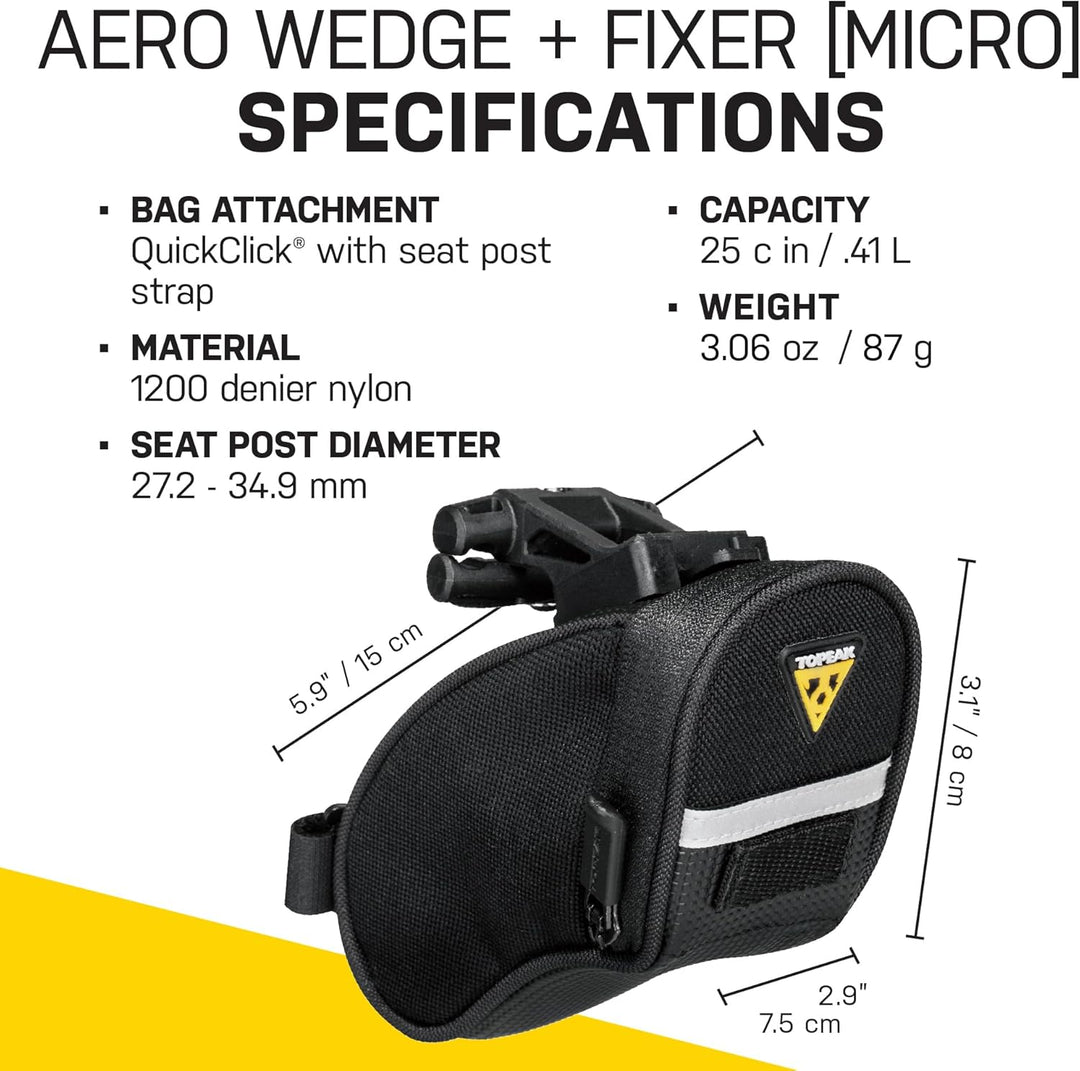 TOPEAK Herren Aero Wedge F25 Fahrradtasche Mikro Fixer 25, Mikro Fixer 25