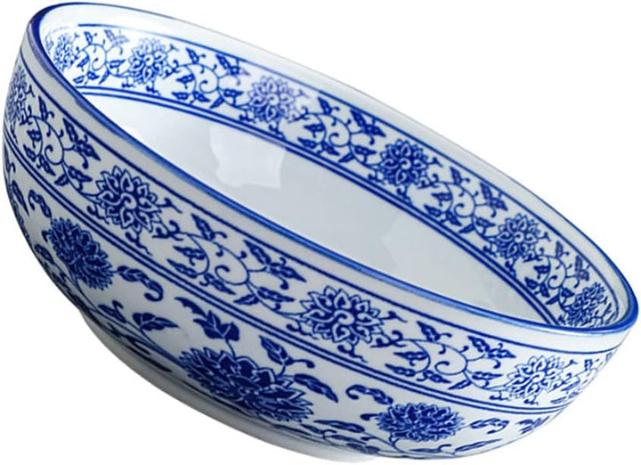 BESTonZON Keramik Suppensch¨¹ssel Nudelschale Asiatische Ramen Sch¨¹ssel Blau 7 Zoll Chinesische Sti