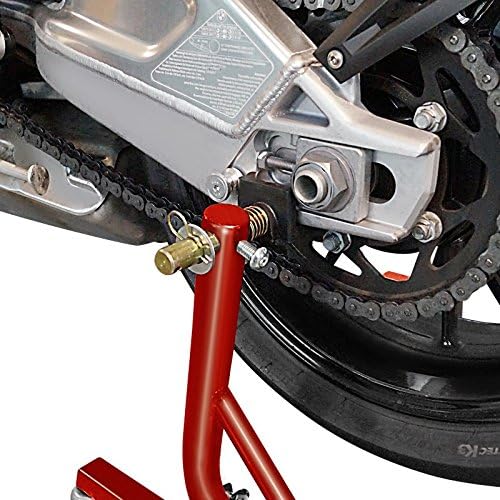ConStands Mover II Racing - Motorrad Montageständer für Aprilia RS 125 Rot Hinten Rangierhilfe Hinte