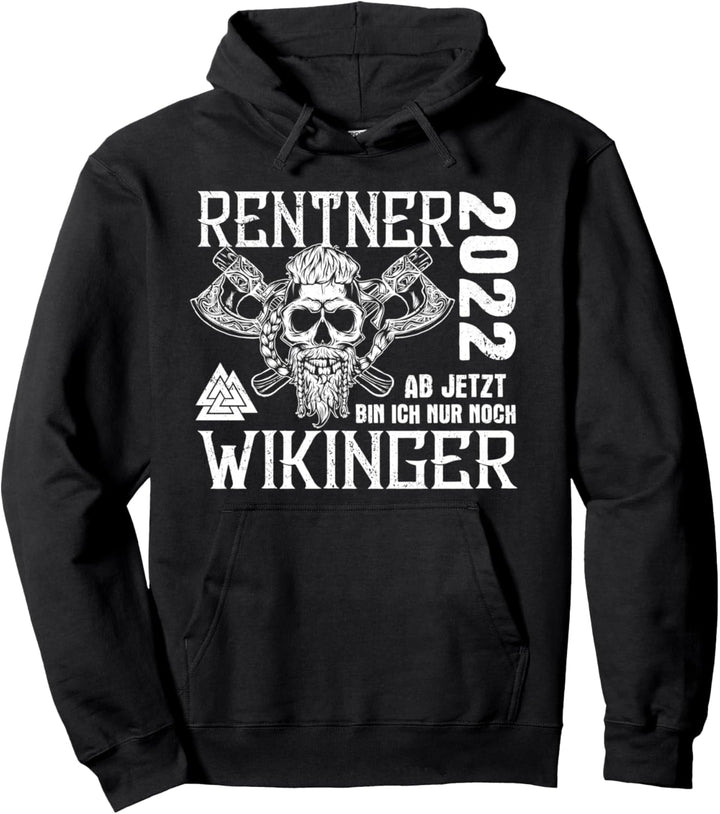 Rentner 2022 Wikinger Viking Herren Männer Rente Pullover Hoodie