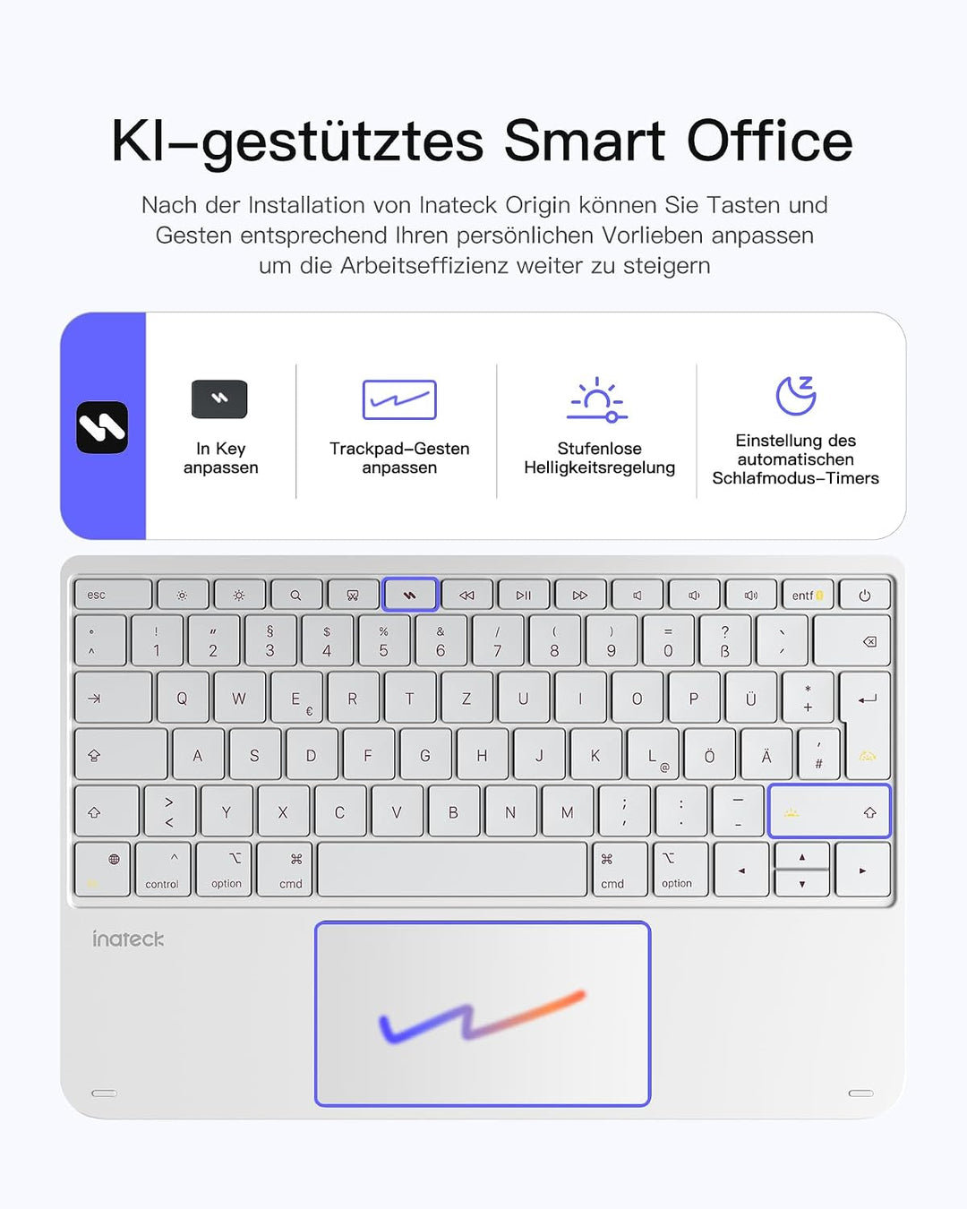 Inateck NeoMagic Magnetische Tastatur Hülle für 11 Generation 2025 A16 11 Zoll,iPad 10 Generation 10