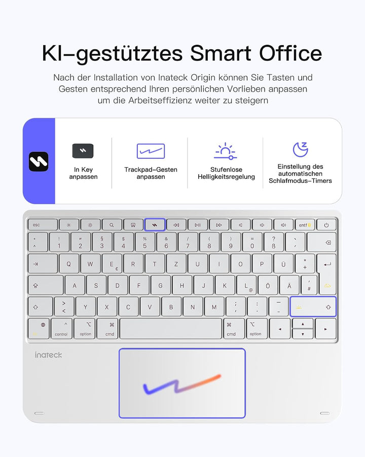Inateck NeoMagic Magnetische Tastatur Hülle für 11 Generation 2025 A16 11 Zoll,iPad 10 Generation 10