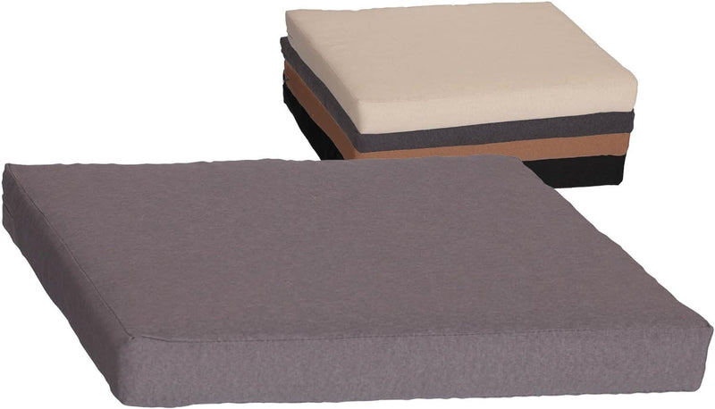Beo Sitzkissen 70x70 cm wasserabweisend für Lounge Gartenmöbel | Made in EU Lounge-Kissen Grau | Stu