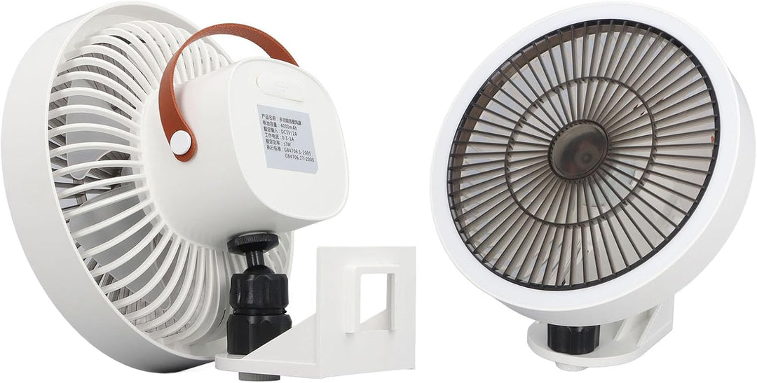 Tnfeeon Tragbarer, an der Wand Montierter, Oszillierender Ventilator, Kleiner Wandventilator mit Fer