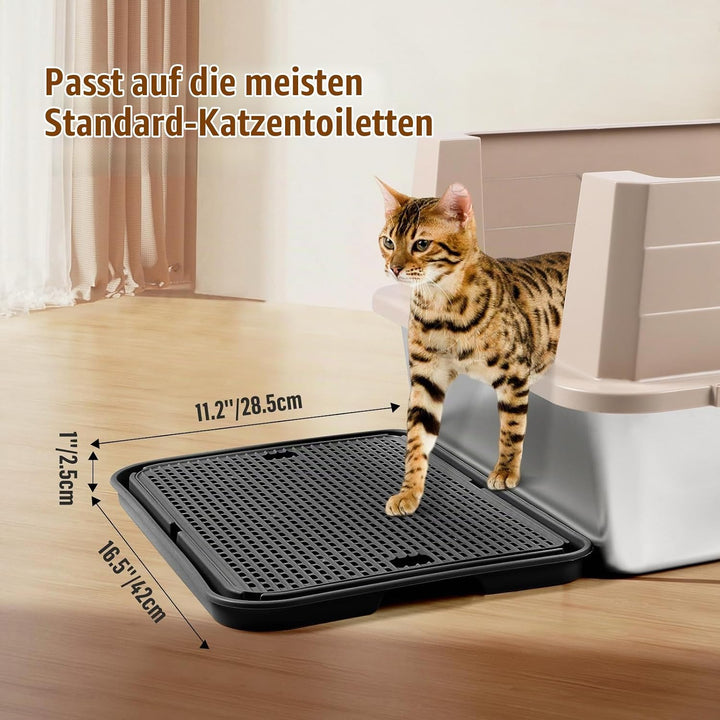 grosse Katzentoilette Rampe Matte, 42x30CM Katzentreppe, Katzenstreu Catcher für automatische selbst