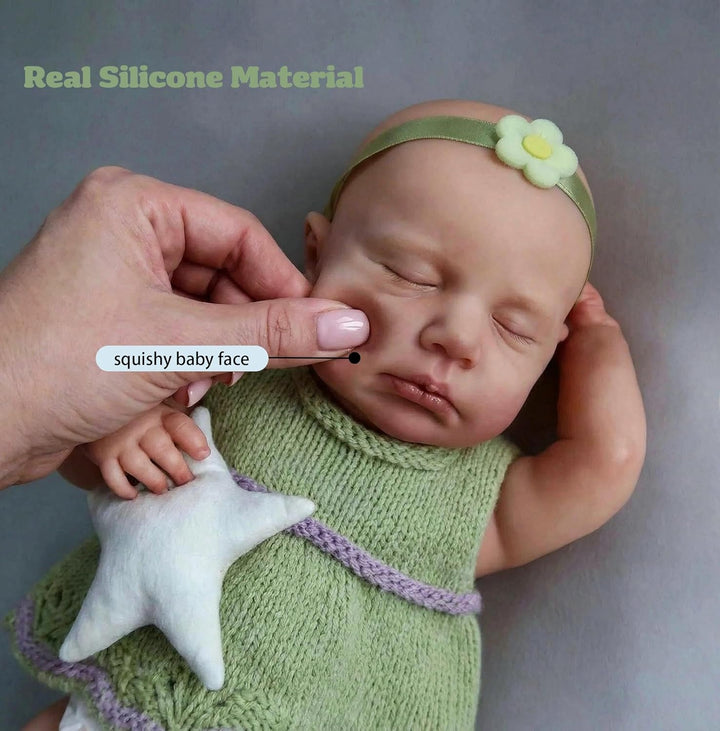 Zero pam Echt Weiche Silikon Reborn Baby Vollsilikon Lebensecht-30CM Reborn Baby Mädchen, Reborn Pup