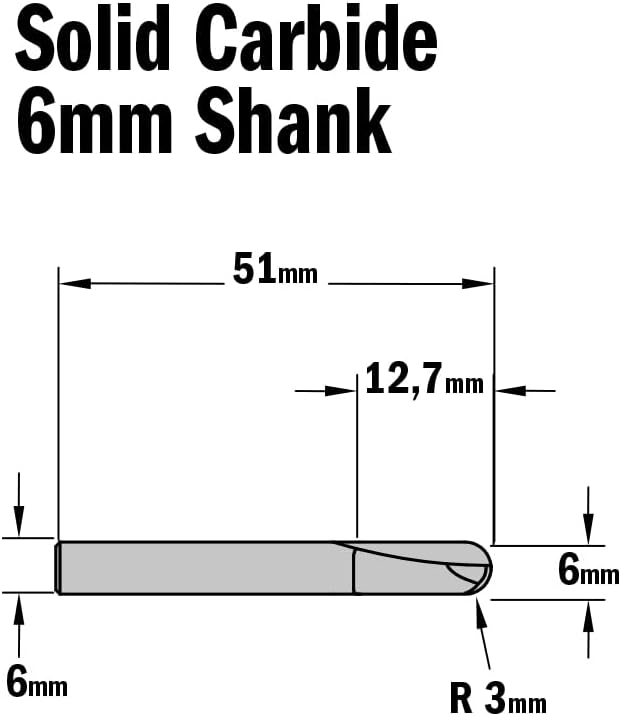 CMT ORANGE TOOLS 714.060.11 - HOHLKEHLFRÄSER HM D=6 S=6 R=3