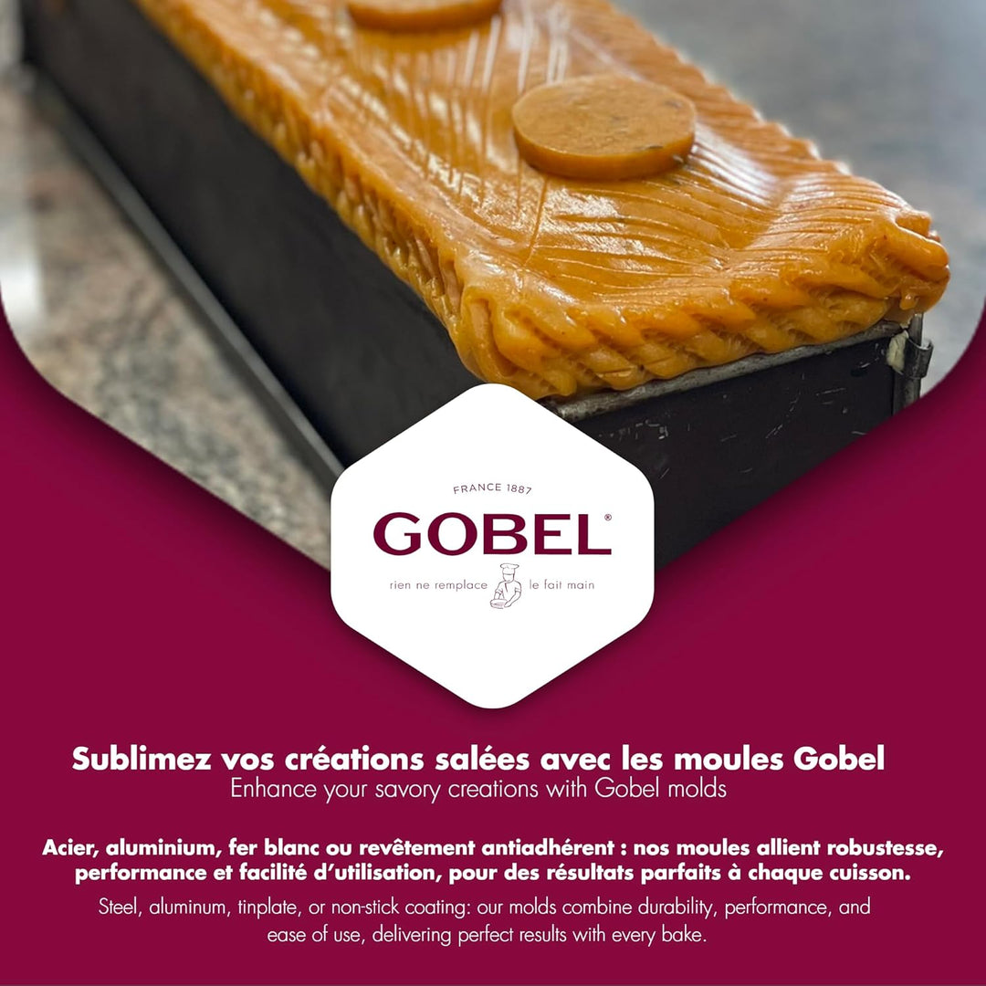 GOBEL 219720 Paste Lang Uni Antihaft. L 13 3/4in x W 3 1/8in x H 3 1/8in, L 13 3/4in x W 3 1/8in x H