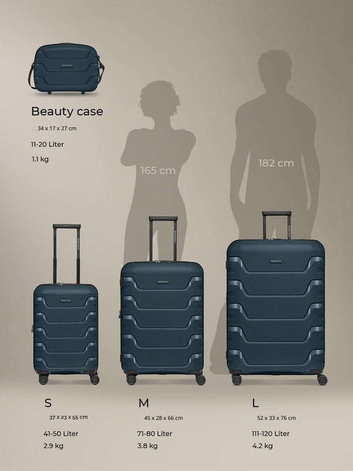 SMARTBOX Hartschalen Handgepäck Kosmetik-Koffer | Stabiles Beauty-Case mit Aufsteckfunktion | 34 x 1