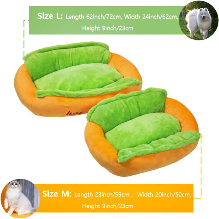 Hotdog Haustier-Hundebett, warmes Hundehütte, Katzennest, waschbar, abnehmbares Katzensofa