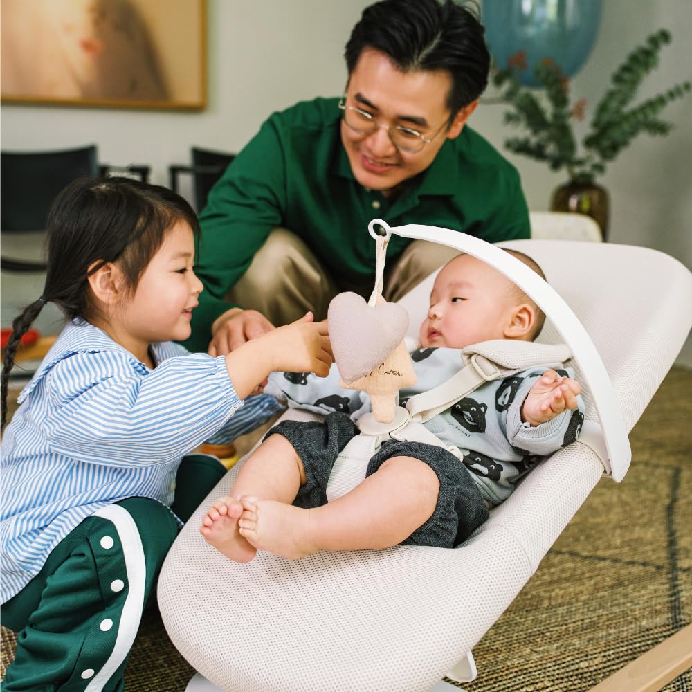 Stokke Yoga Babywippe & Schaukel, Light Sand - 2 Bewegungsrichtungen zur Beruhigung & Stimulation vo