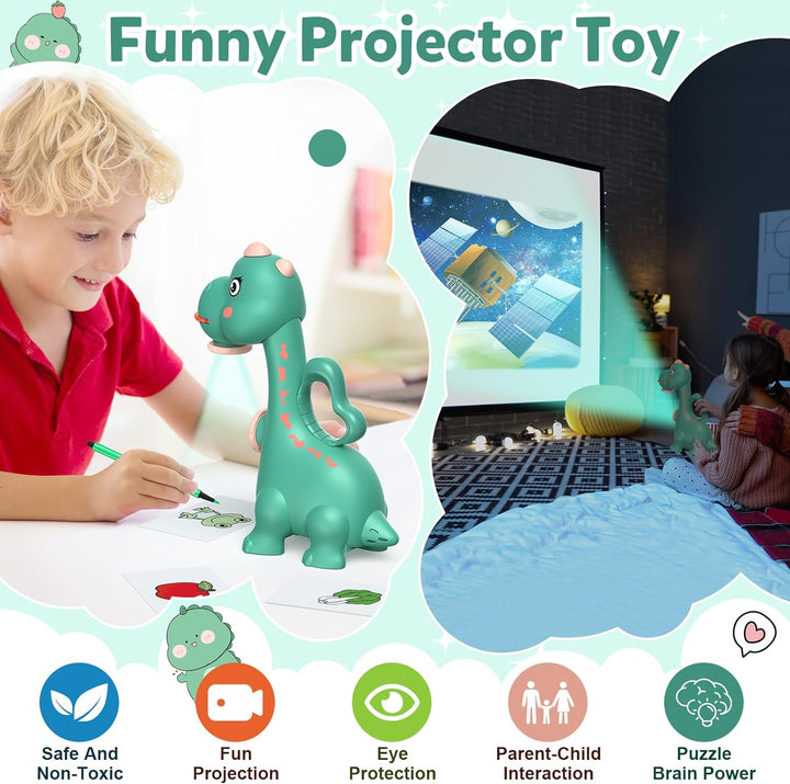 KETIEE Zeichenprojektor für Kinder Jungen Mädchen Spielzeug, 2-in-1 Projektion und Zeichnung Projekt