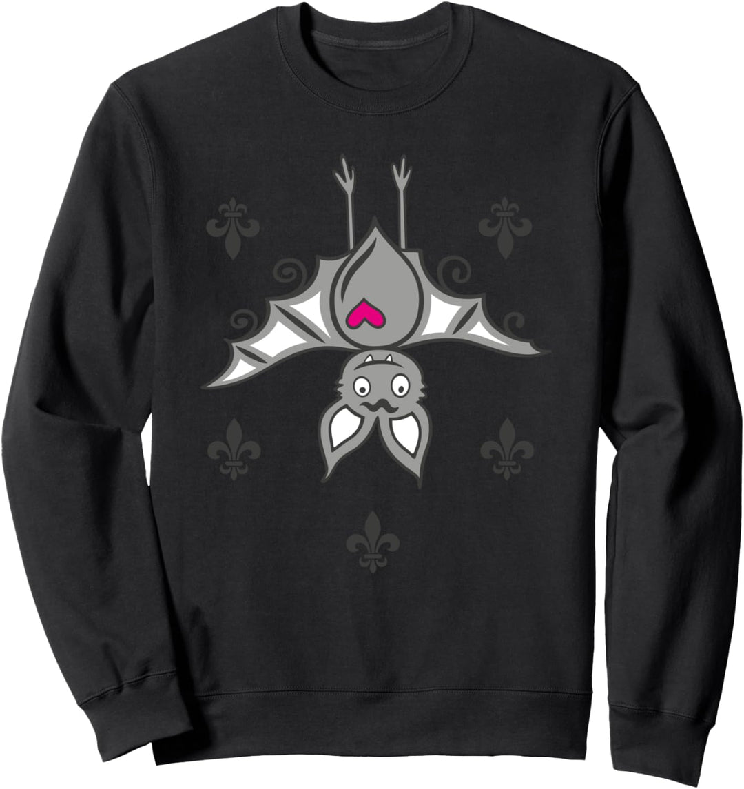 Süsse hängende Vampir Fledermaus mit Herz - Halloween Kostüm Sweatshirt