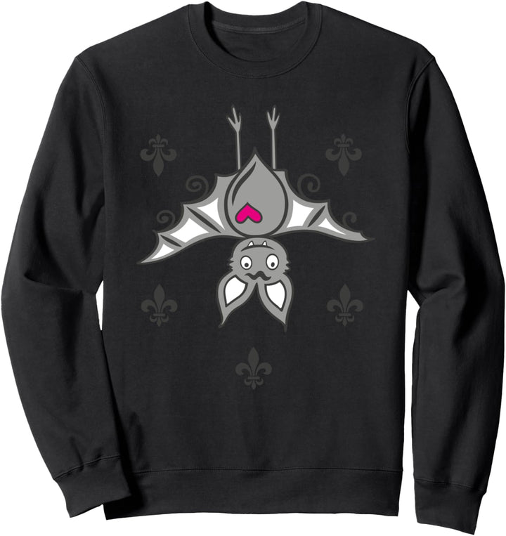 Süsse hängende Vampir Fledermaus mit Herz - Halloween Kostüm Sweatshirt