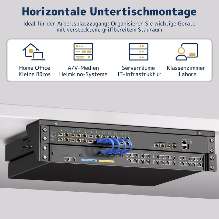 2HE 19 Zoll Wandhalterung Rack, Vertikale &amp; Untertisch Montage, Stahl Server Rack Halter für Netzwer