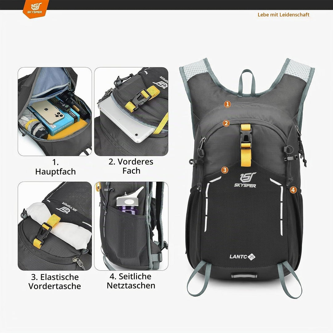 SKYSPER Wanderrucksack Herren Rucksack Klein Tagesrucksack Trekkingrucksack für Camping Outdoor Trav