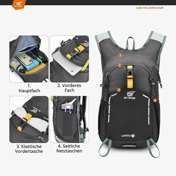 SKYSPER Wanderrucksack Herren Rucksack Klein Tagesrucksack Trekkingrucksack für Camping Outdoor Trav