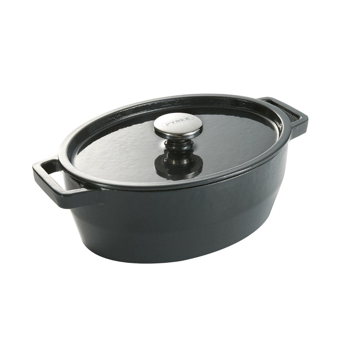 Pyrex Bratentopf, Gusseisen, Grau