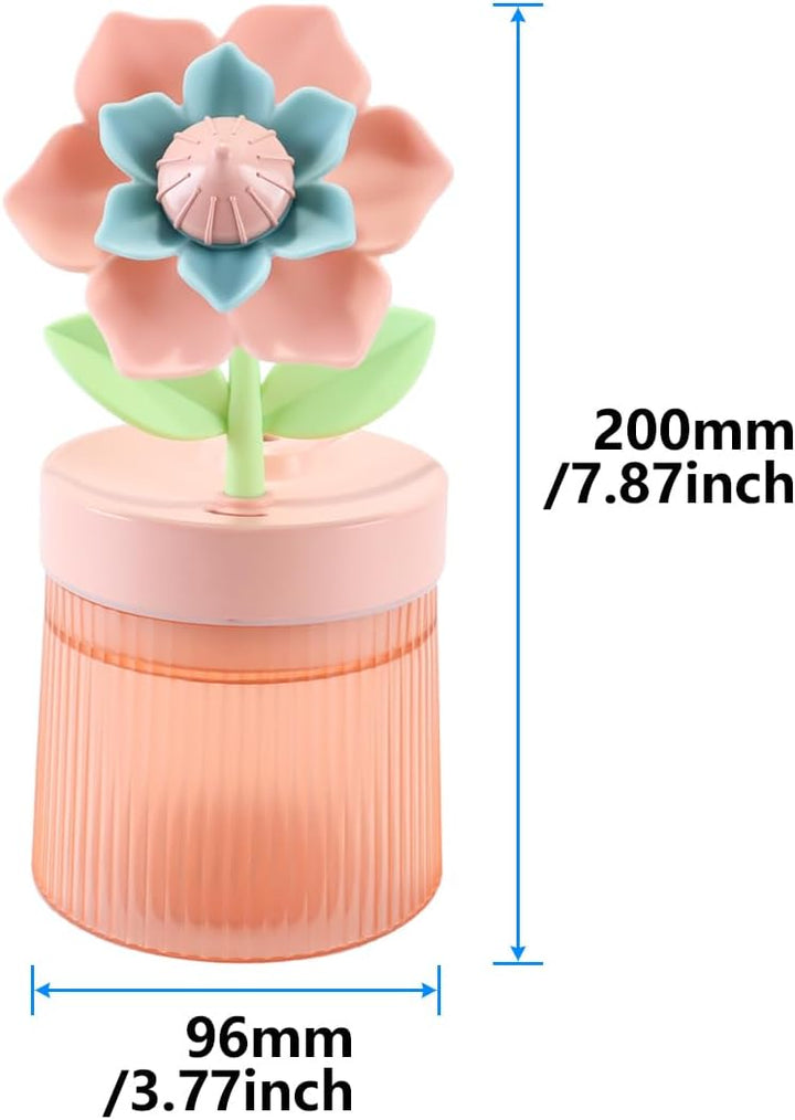 Sunflower Tragbarer Mini-Luftbefeuchter, 260 ml Leiser Kaltnebel-Luftbefeuchter für Schreibtisch, Sc