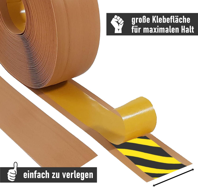 Sockelleiste LEMODO - 50 x 15 mm (Länge: 5 m, Farbe: Buche) - Fussleisten zuschneidbar – Weichsockel