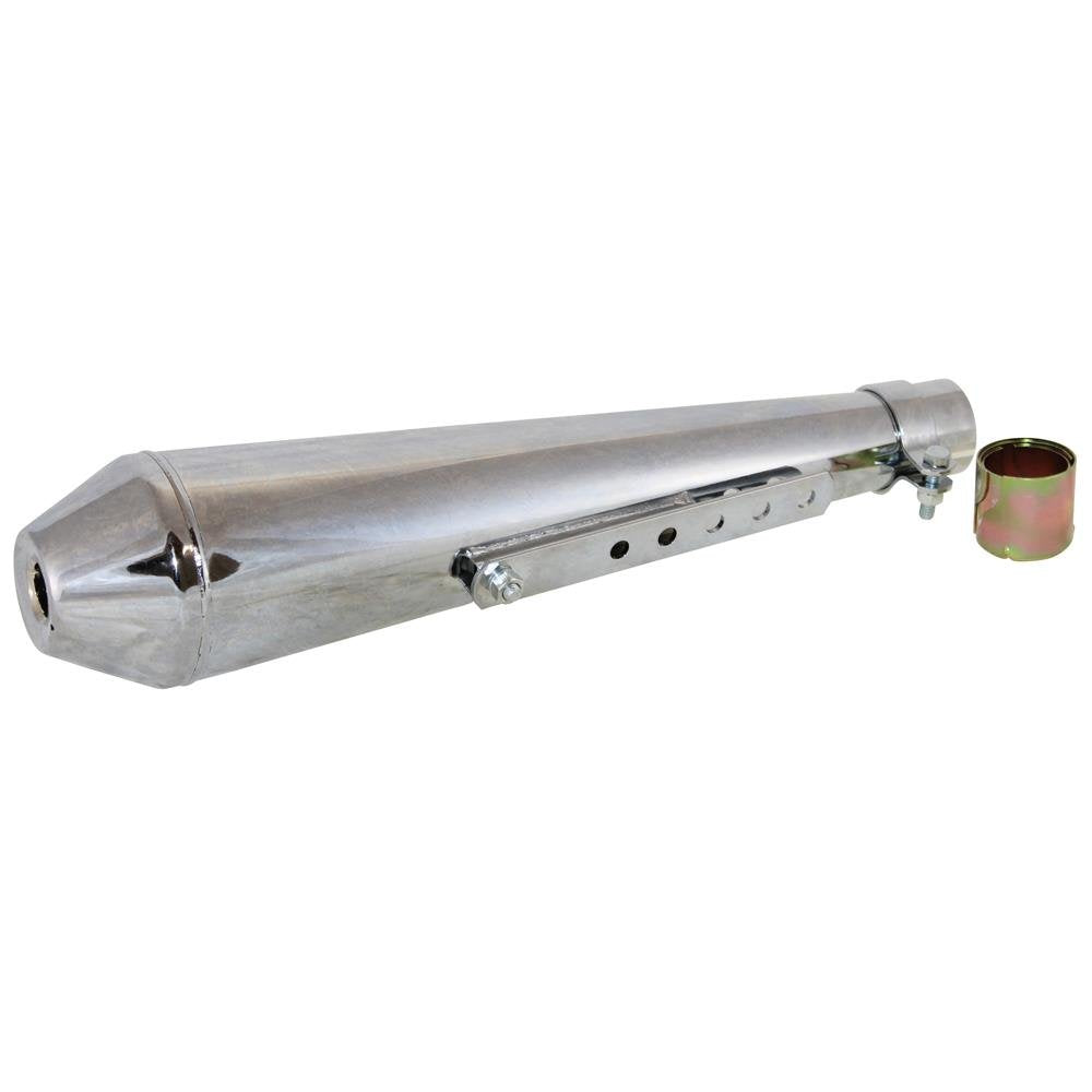 Cafe Racer Megaphon Auspuff Topf Silencer Chrom Trumpet-Type für Harley BMW