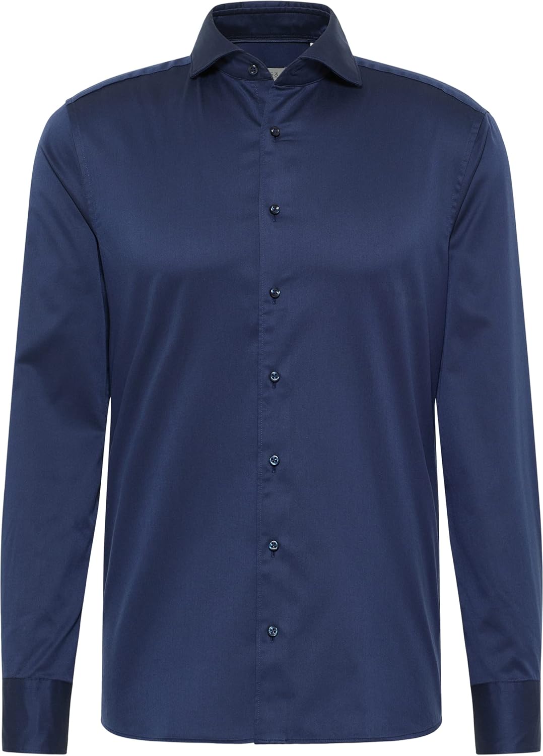 ETERNA Male Soft Luxury Shirt unifarben Slim FIT 40 Dunkelblau, 40 Dunkelblau