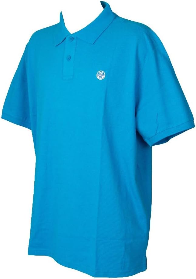 NORTH SAILS Herren Ss Polo W/Logo Polohemd, 0822 Turquoise