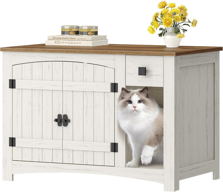 HEXCELEN Katzenklo Schrank, Katzenschrank, 85 x 50 x 58,2 cm | Katzentoilette Schrank , Für Katzen,