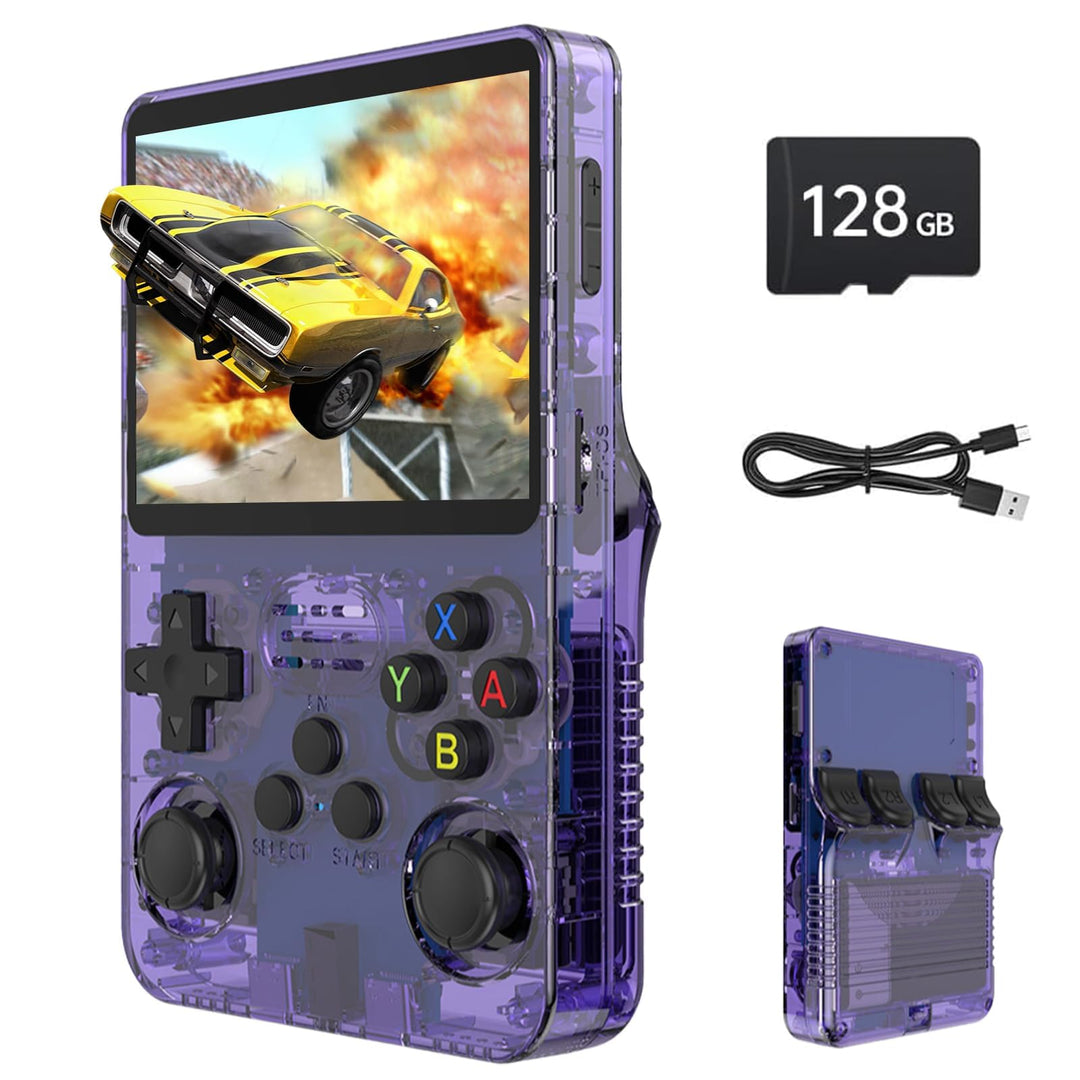 Febotak R36S Retro-Handheld-Spielkonsole, 3,5-Zoll-IPS-Bildschirm, 128 GB Speicher, über 40.000 Spie