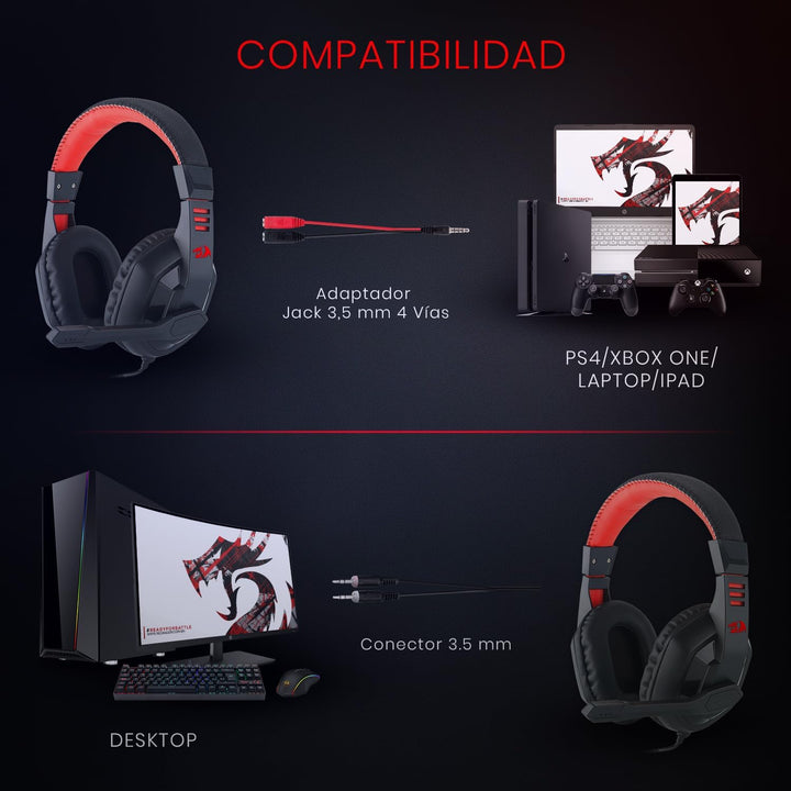 Redragon Gaming Headset ARES H210 Schwarz