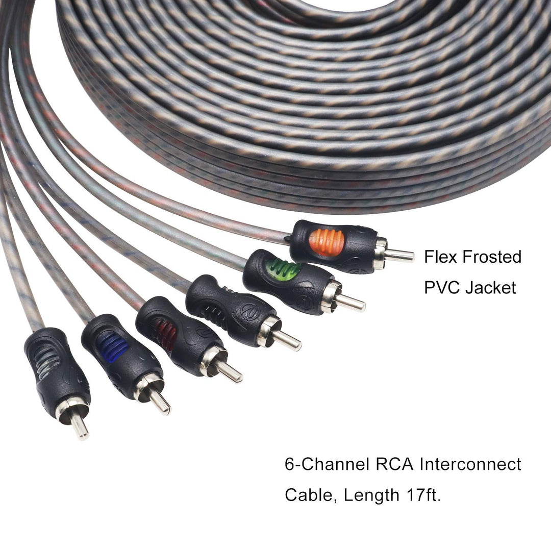 RECOIL RCI617 99,99 % sauerstofffreies Kupfer, 6-Kanal-Cinch-Audiokabel, gedrehtes Paar mit Rauschun