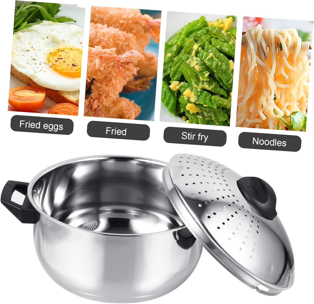 Cabilock Auflaufform Mit Deckel Nudeln Pasta Topf Lager Topf Pasta Herd Metall Nudel Kochen Topf für